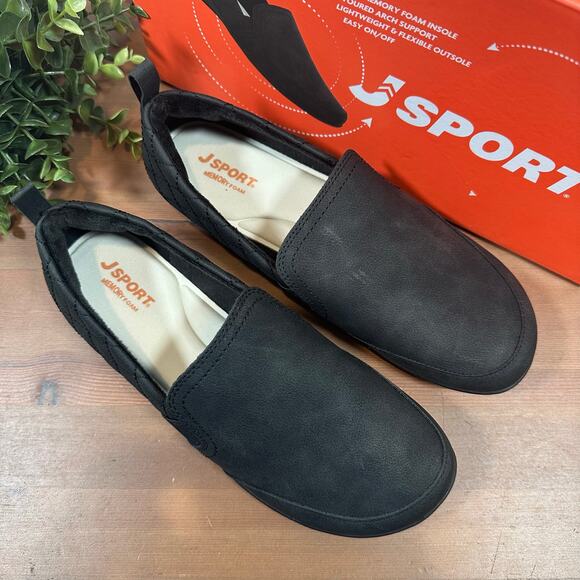 J Sport Women's Lisa Casual Black Slip On Shoes Size 11 - Picture 3 of 8